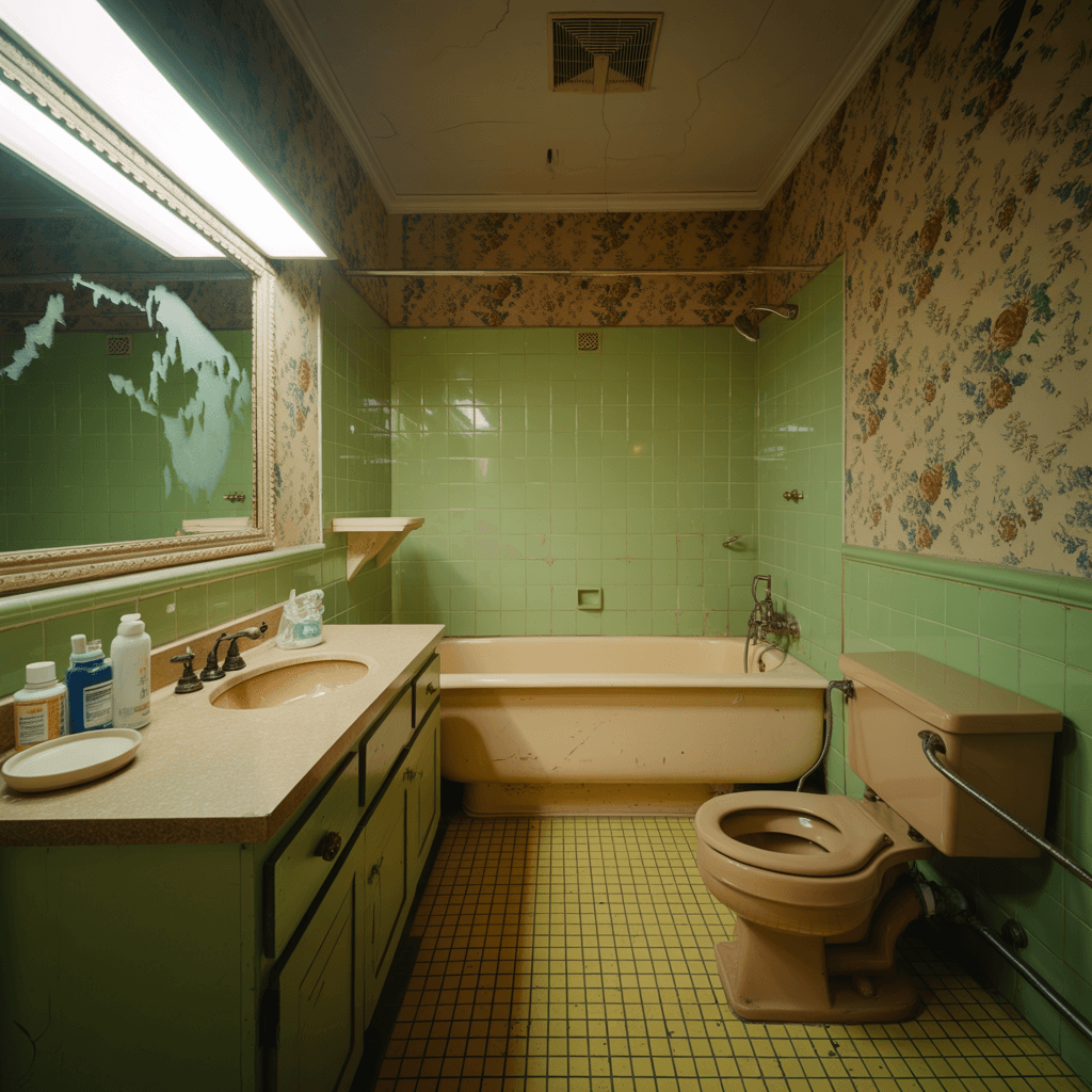 Before bathroom plumbing refresh by PowerFlow Solution