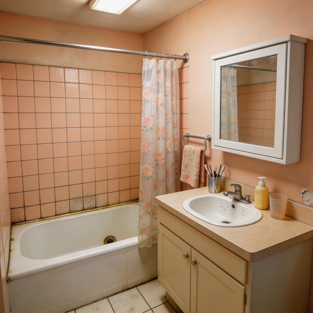 Before shower plumbing renovation by PowerFlow Solution